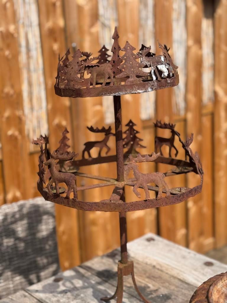 Kerst metalen (tuin) kandelaar groot, Diversen, Kerst, Ophalen, Zo goed als nieuw
