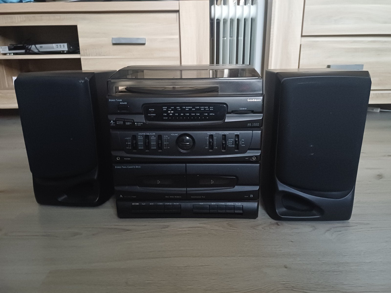 Goodmans MX 1000 Stereo Set met Platenspeler, Ophalen, Gebruikt, Platenspeler, Overige merken