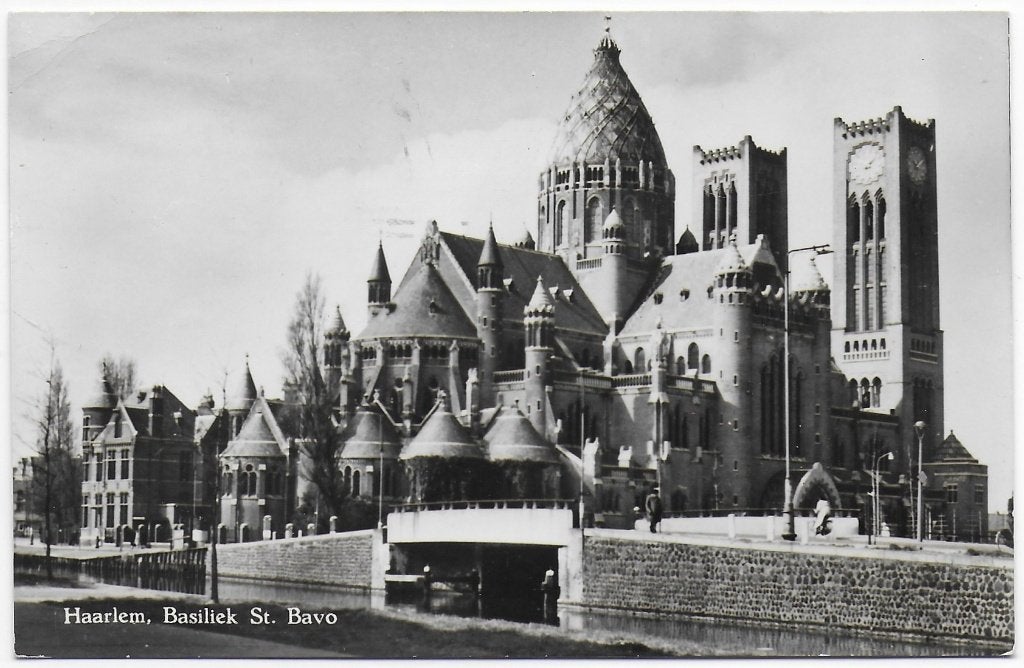 Haarlem St Bavo Oude Gelopen Ansichtkaart ( B5408 ), Ophalen of Verzenden, 1960 tot 1980, Gelopen, Noord-Holland