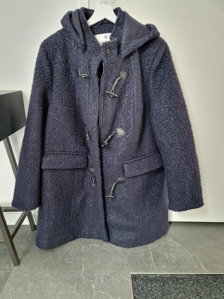 Donkerblauwe winterjas Ulla Popken maat 50/52, Kleding | Dames, Jassen | Winter, Ophalen of Verzenden, Zo goed als nieuw, Maat 46/48 (XL) of groter