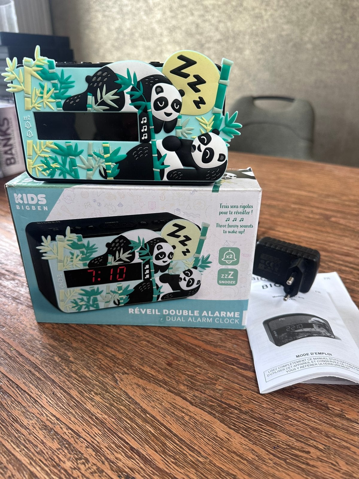 Nieuwe Bigben Panda kinderwekker – dubbel alarm & projectie, Verzamelen, Ophalen of Verzenden, Zo goed als nieuw