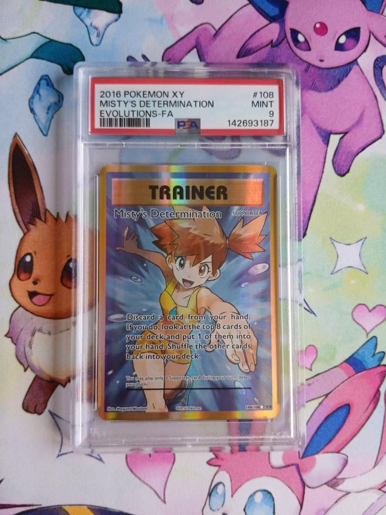 Misty's Determination #108/108 (PSA 9) Pokémon Evolutions, Verzenden, Nieuw, Losse kaart, Foil