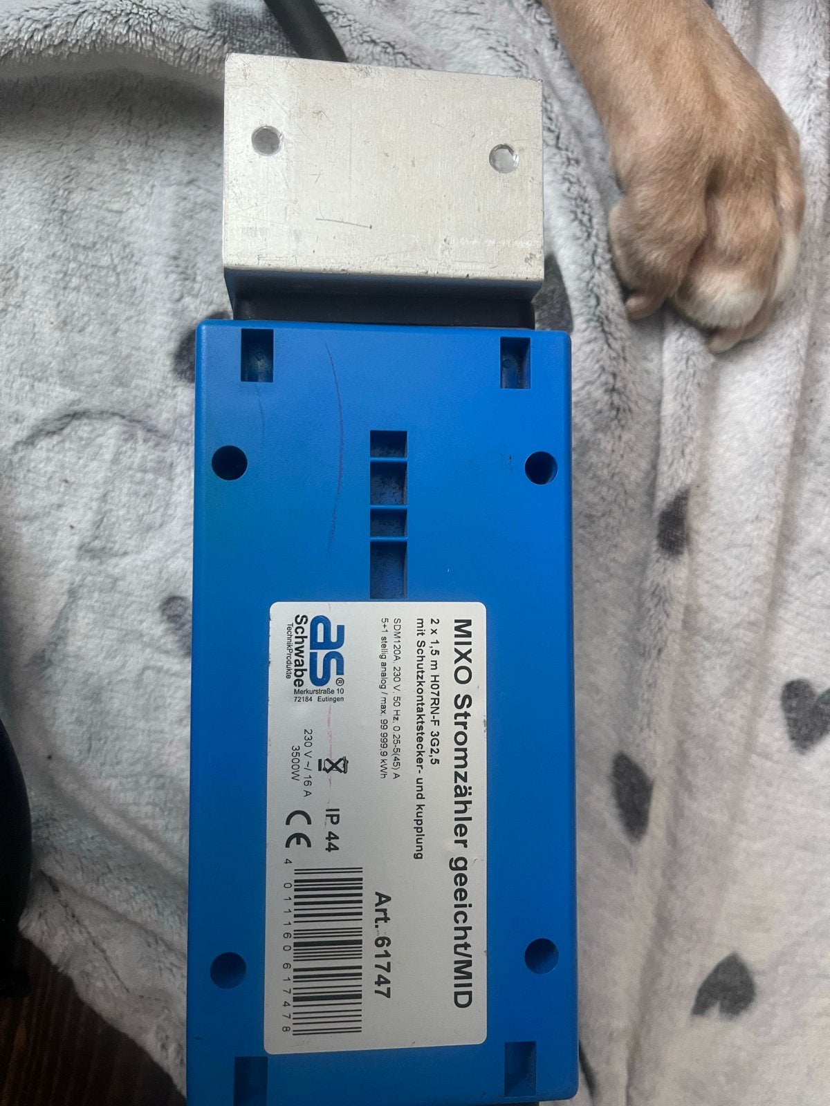 Schwabel MIXO Stroommeter met Schuko-aansluiting, Doe-het-zelf en Verbouw, Elektra en Kabels, Ophalen of Verzenden, Zo goed als nieuw