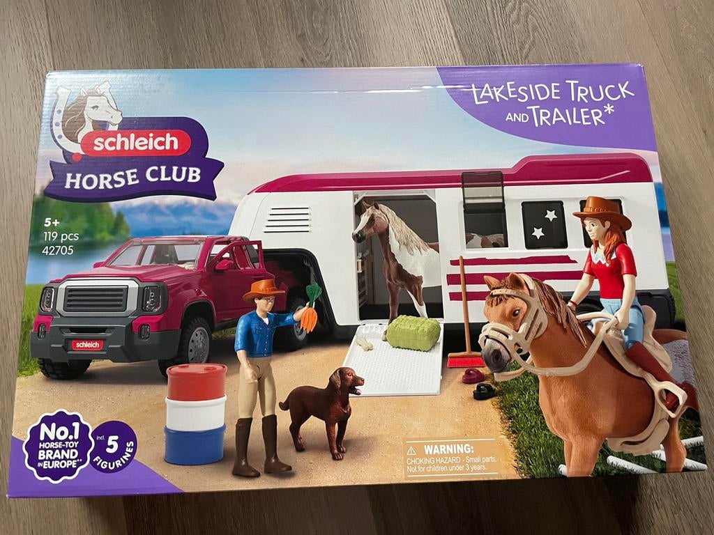 Schleich Horse Club Pick-up met grote paardentrailer 42705, Kinderen en Baby's, Speelgoed | Overig, Ophalen of Verzenden, Nieuw