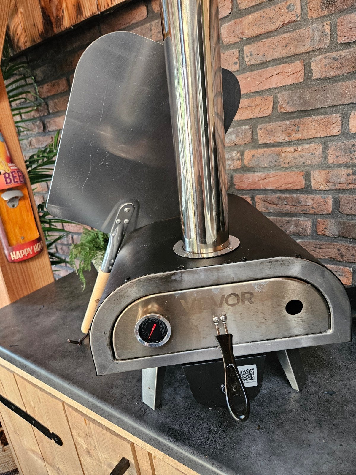Vevor pizza oven incl. draaghoes, pizzaschep en bbq gloves, Ophalen, Zo goed als nieuw