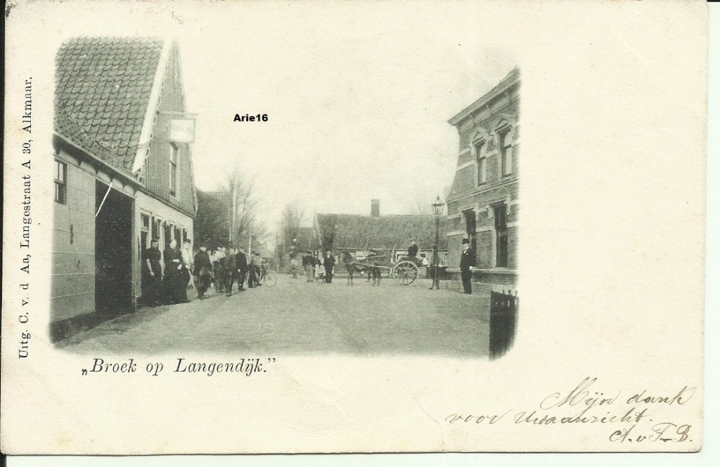Broek op Langendijk, Verzenden, Voor 1920, Gelopen, Noord-Holland