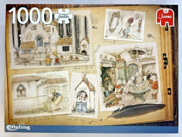 Jumbo Efteling Anton Pieck Sprookje 1000 Stukjes Puzzel, Verzenden, 500 t/m 1500 stukjes, Zo goed als nieuw, Legpuzzel