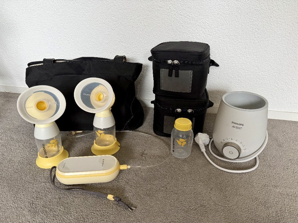 Medela Freestyle Flex borstkolf set + Avent + 2 koeltassen, Ophalen, Medela, Borstkolf, Inclusief tas