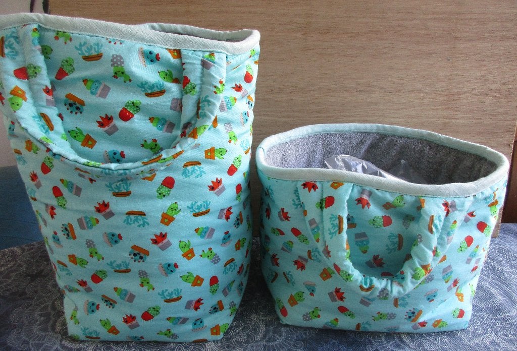 2 nieuwe stoffen tassen - 2 maten - badstof gevoerd, Sieraden, Tassen en Uiterlijk, Ophalen of Verzenden, Nieuw, Overige typen