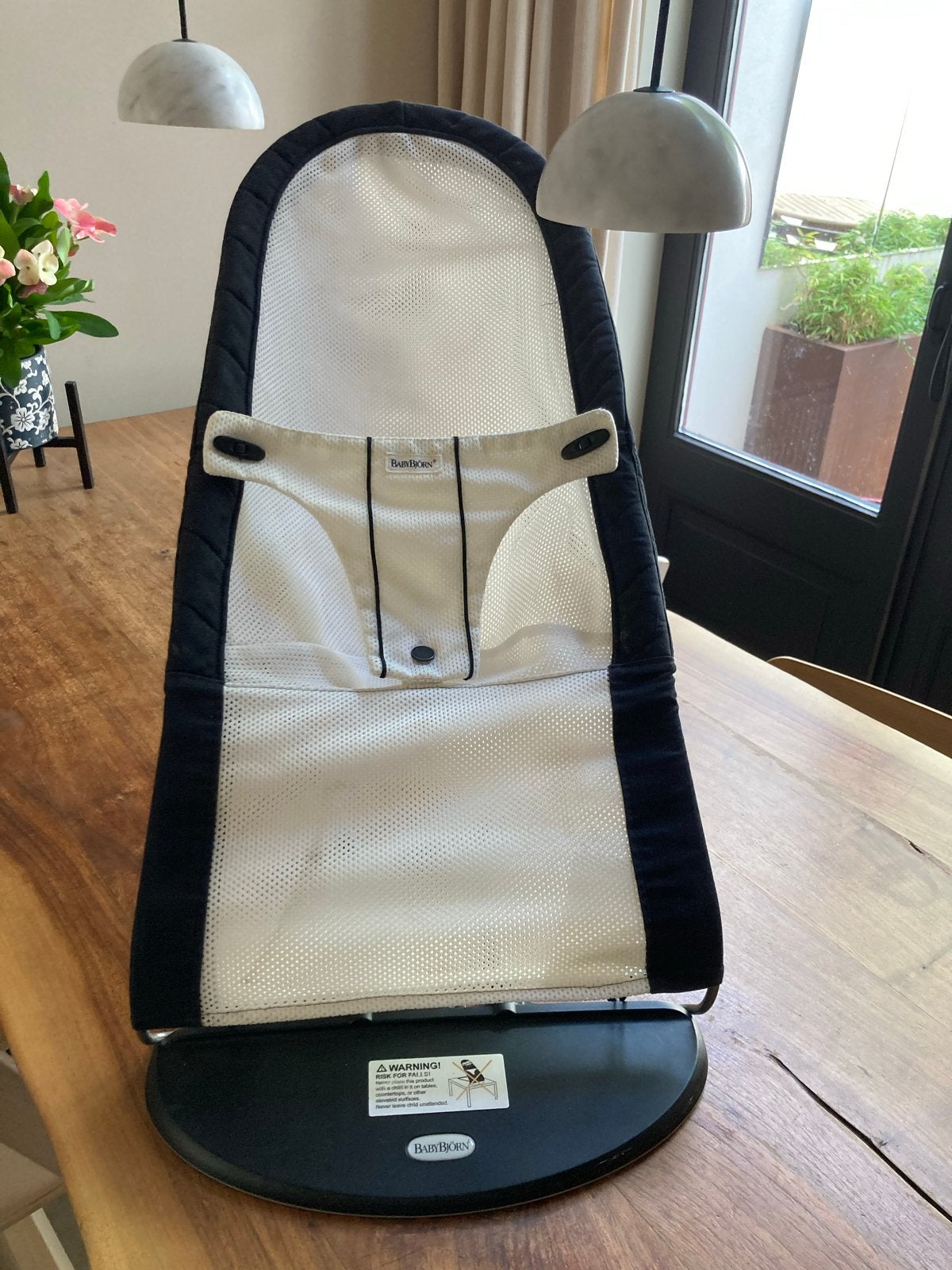 BabyBjörn Wipstoel Bliss Mesh - Zwart/Wit, Ophalen, Gebruikt