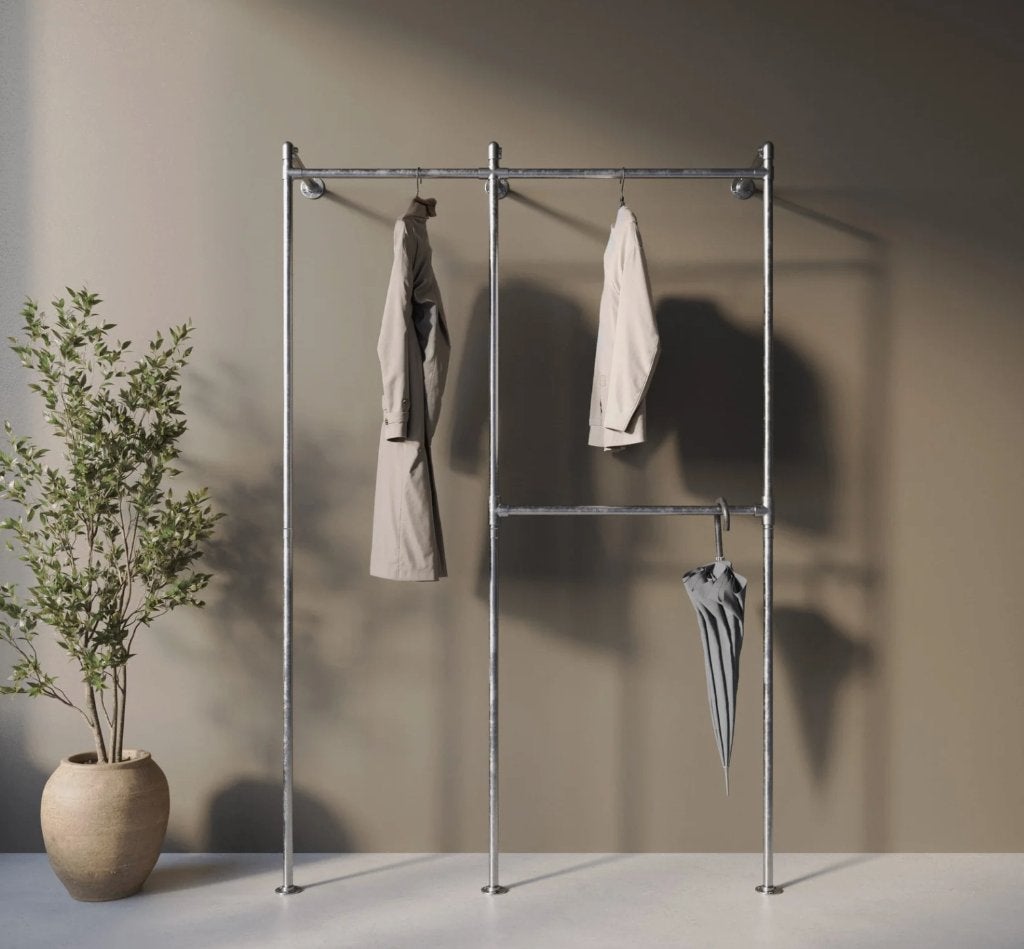 Kleding-rek / garderobe-rek / winkel-rek, Ophalen, 150 tot 200 cm, Zo goed als nieuw, Metaal