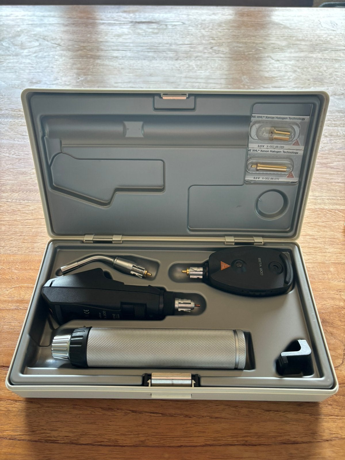 Heine set beta 200 led oogspiegel en skiascoop, Diversen, Ophalen of Verzenden, Zo goed als nieuw