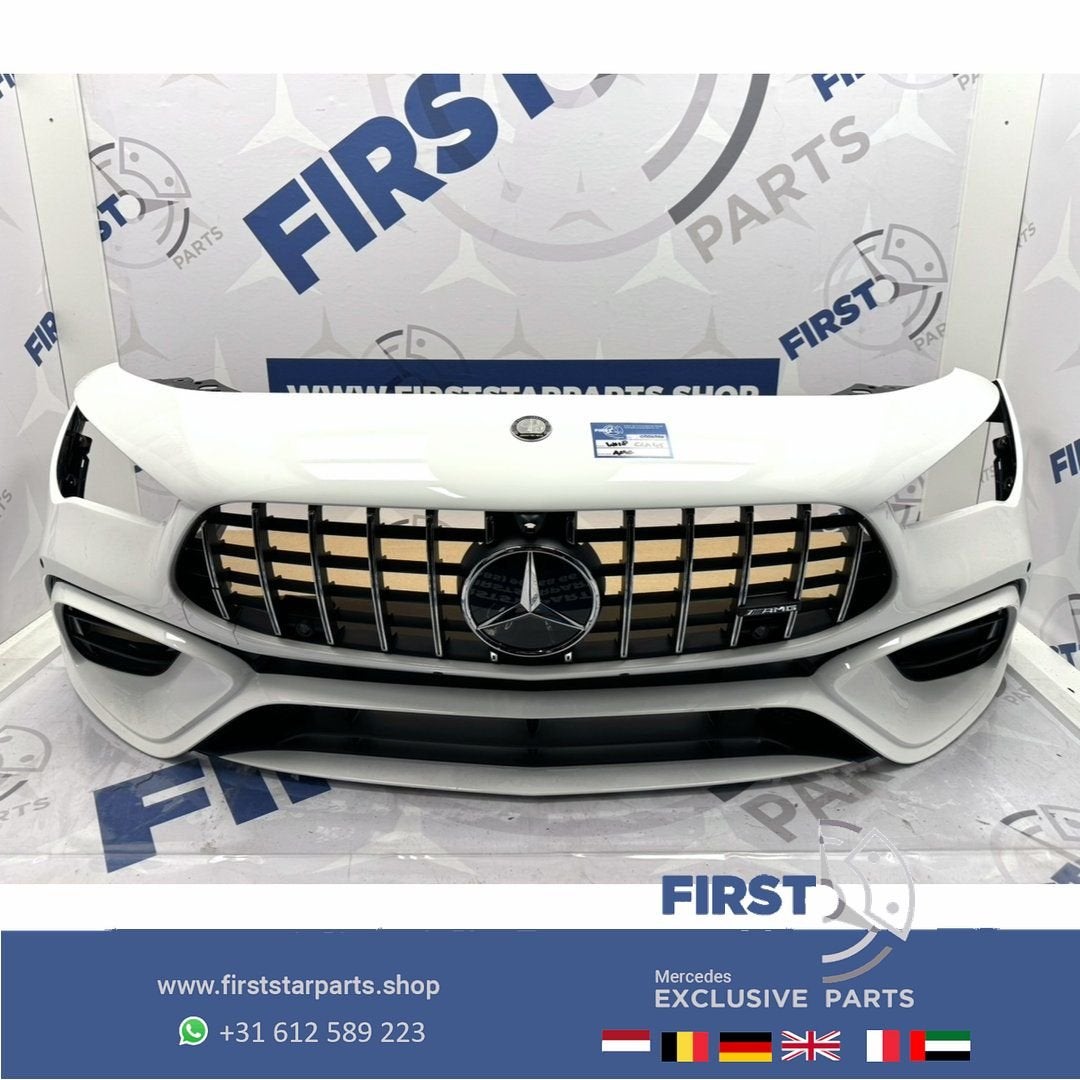 W118 C118 X118 CLA45 AMG VOORBUMPER ZWART  WIT GRIJS COMPLEE, Auto-onderdelen, Gebruikt, -, Voor, Ophalen of Verzenden