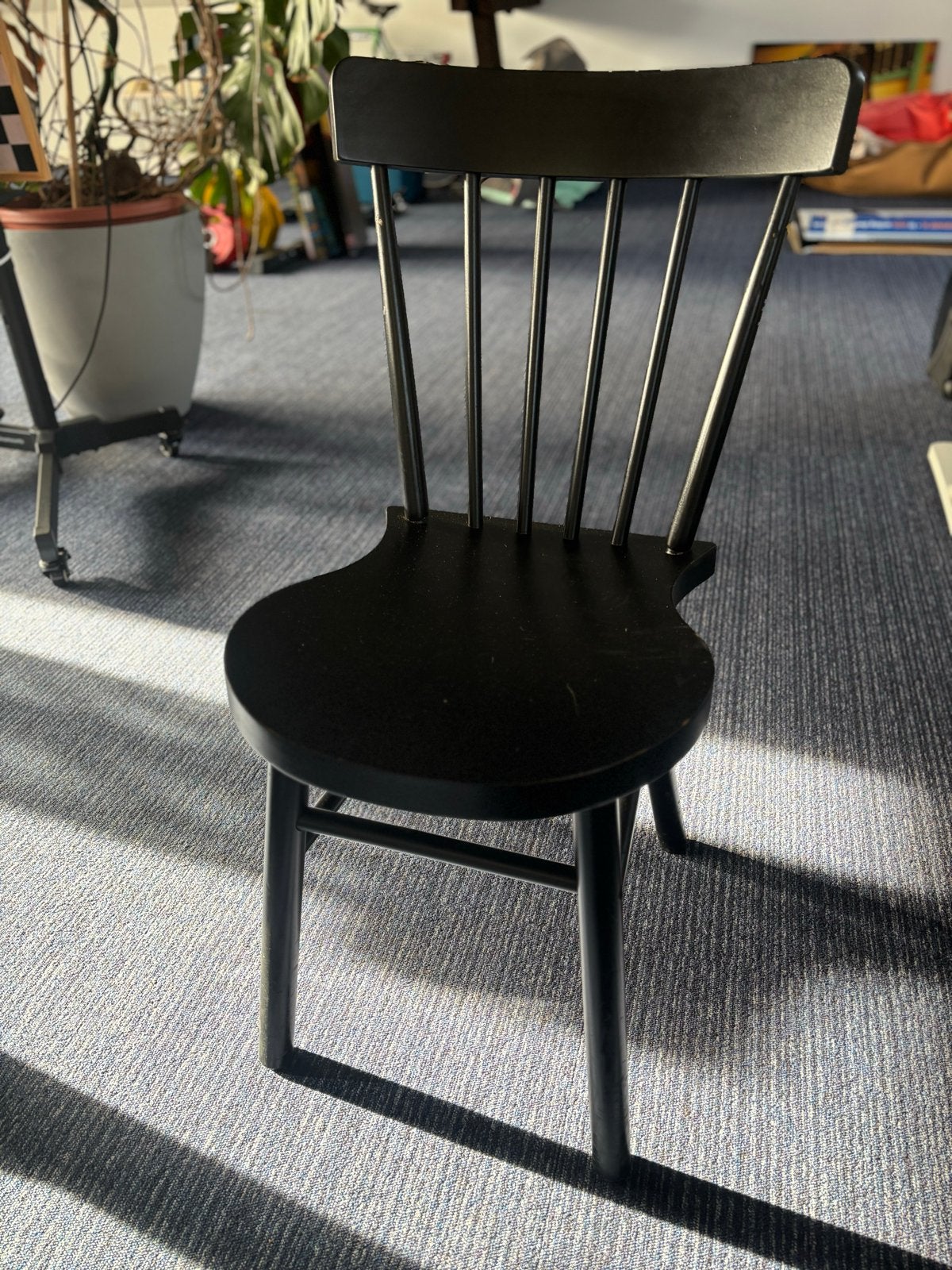 IKEA NORRARYD stoel - Zwart houten eetkamerstoel, Huis en Inrichting, Ophalen, Gebruikt, Zwart, Eén