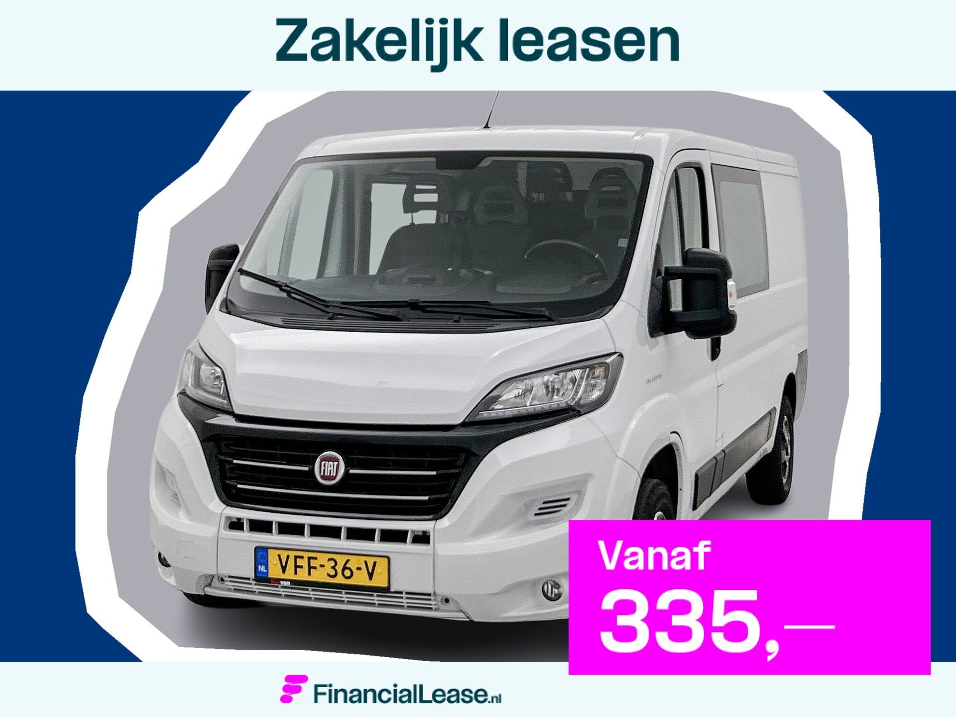 Fiat Ducato 30 2.3 MultiJet L2H1 DC Navigatie Dubbele cabine, Voorwielaandrijving, Stof, Gebruikt, Euro 6