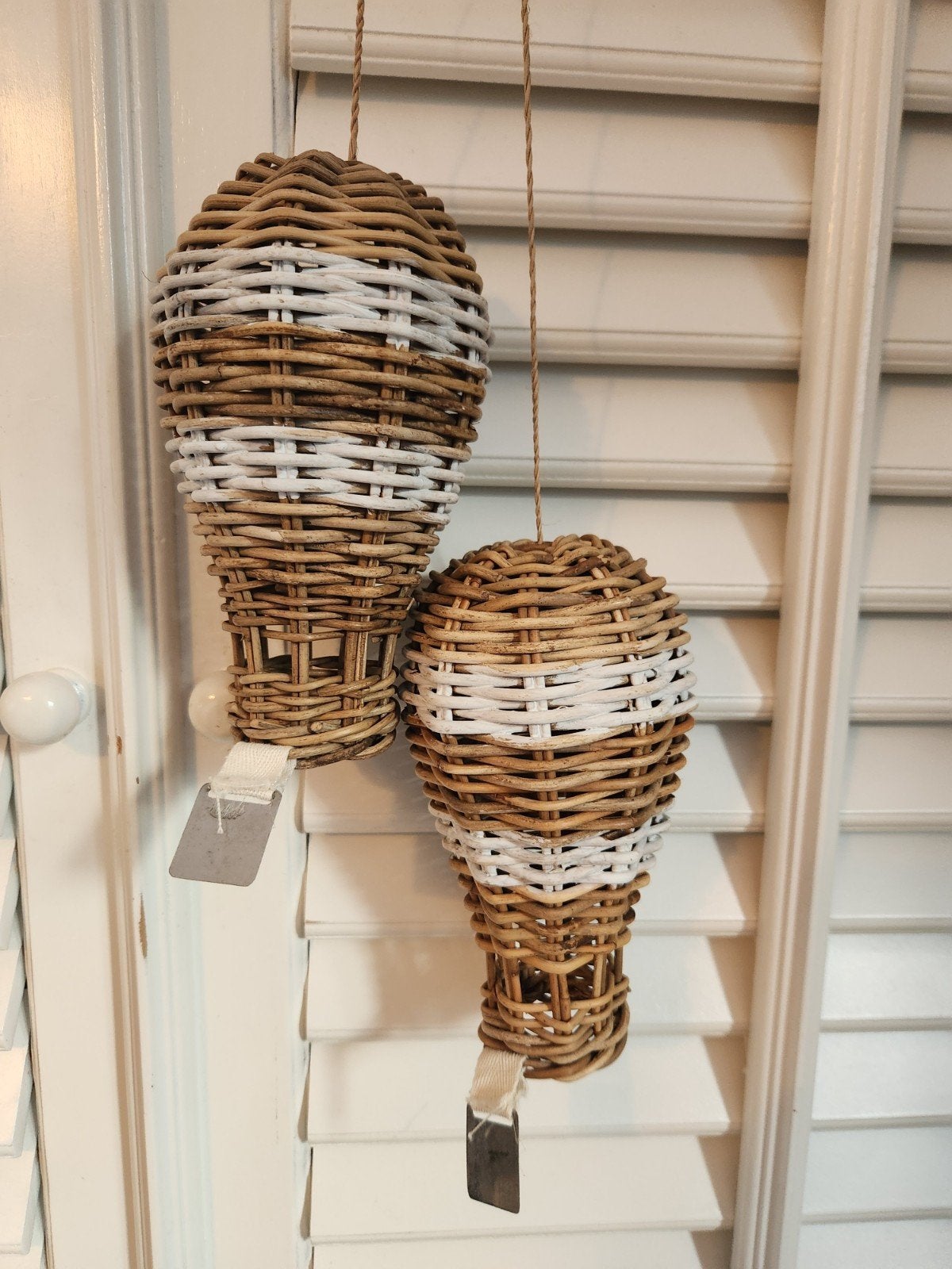Riviera Maison decoratieve rattan luchtballonnen, set van 2, Huis en Inrichting, Meerkleurig, Ophalen of Verzenden, Natuurlijk materiaal