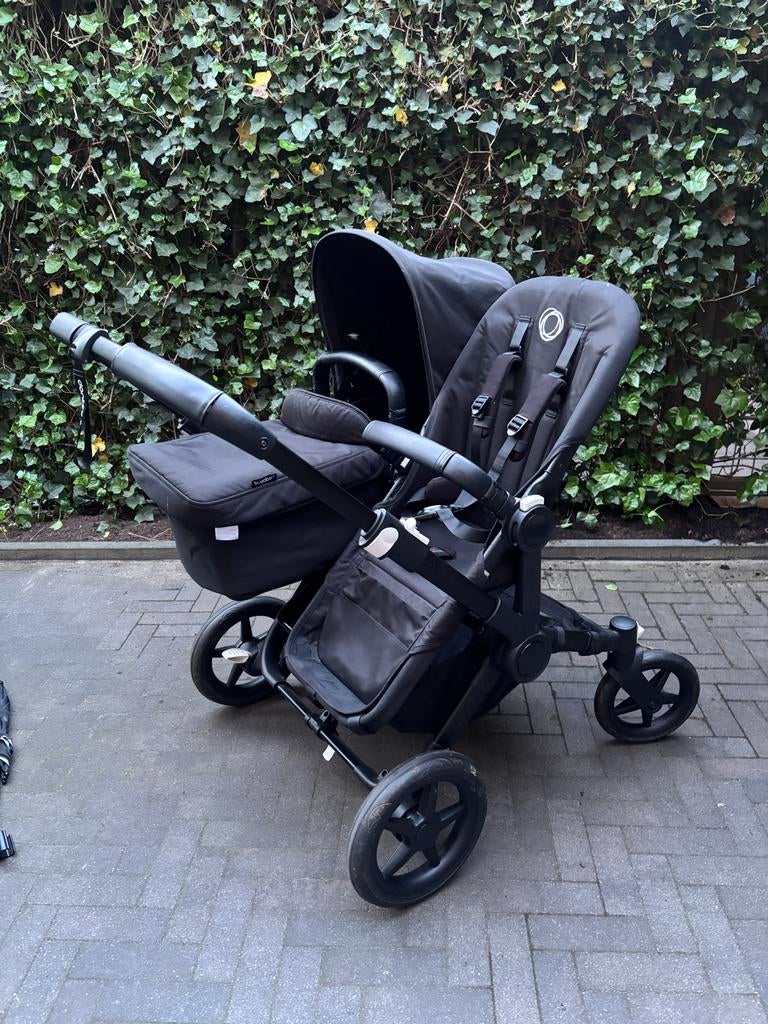 Bugaboo Donkey 5 Duo Kinderwagen Zwart, Ophalen, Zo goed als nieuw, Combiwagen, Duowagen