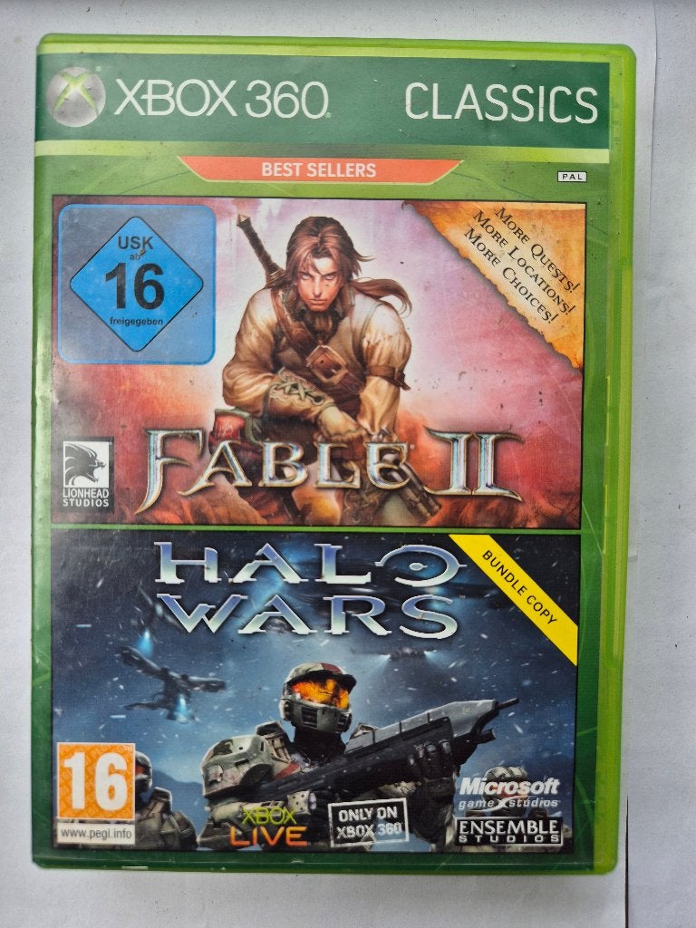 FABLE II  HALO WARS bundle copy, Gebruikt, Shooter, 1 speler, Ophalen of Verzenden