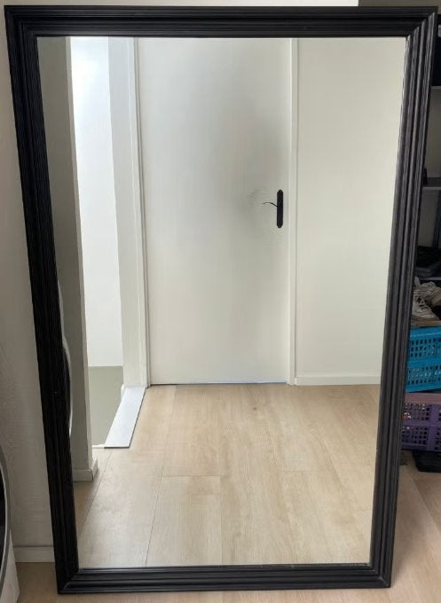 Zwarte grote spiegel Zara Home 1.60m hoog 1.00m breed, Ophalen, 125 cm of meer, Zo goed als nieuw, Minder dan 100 cm