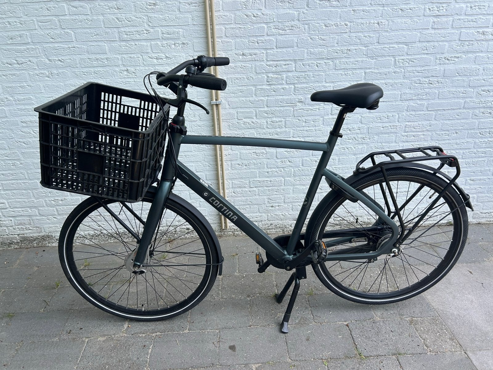 Cortina Common Herenfiets (61cm) met 7 versnel. en krat, Fietsen en Brommers, Ophalen, Zo goed als nieuw, Overige merken, Versnellingen