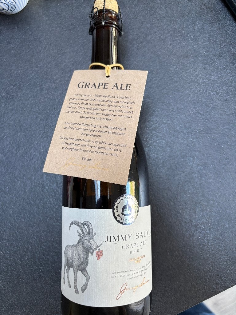 Jimmy Sauvin Grape Ale Blanc De Noir Brut 75cl - 2025, Ophalen of Verzenden, Nieuw, Flesje(s), Overige merken