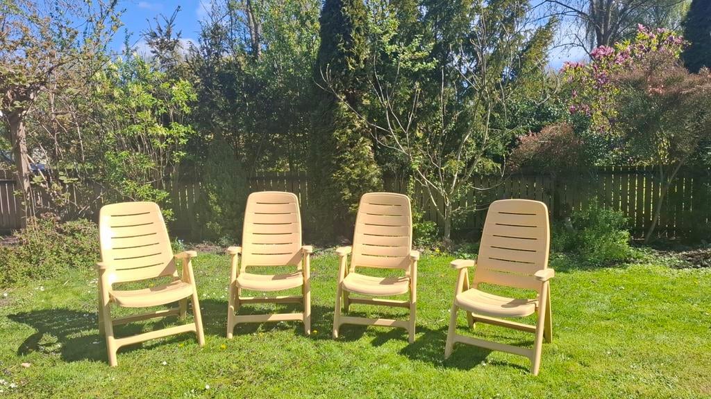 Tuinstoelen Flair Plaisir Bolero, geel, Tuin en Terras, Tuinstoelen, Ophalen, Gebruikt, Kunststof, Verstelbaar