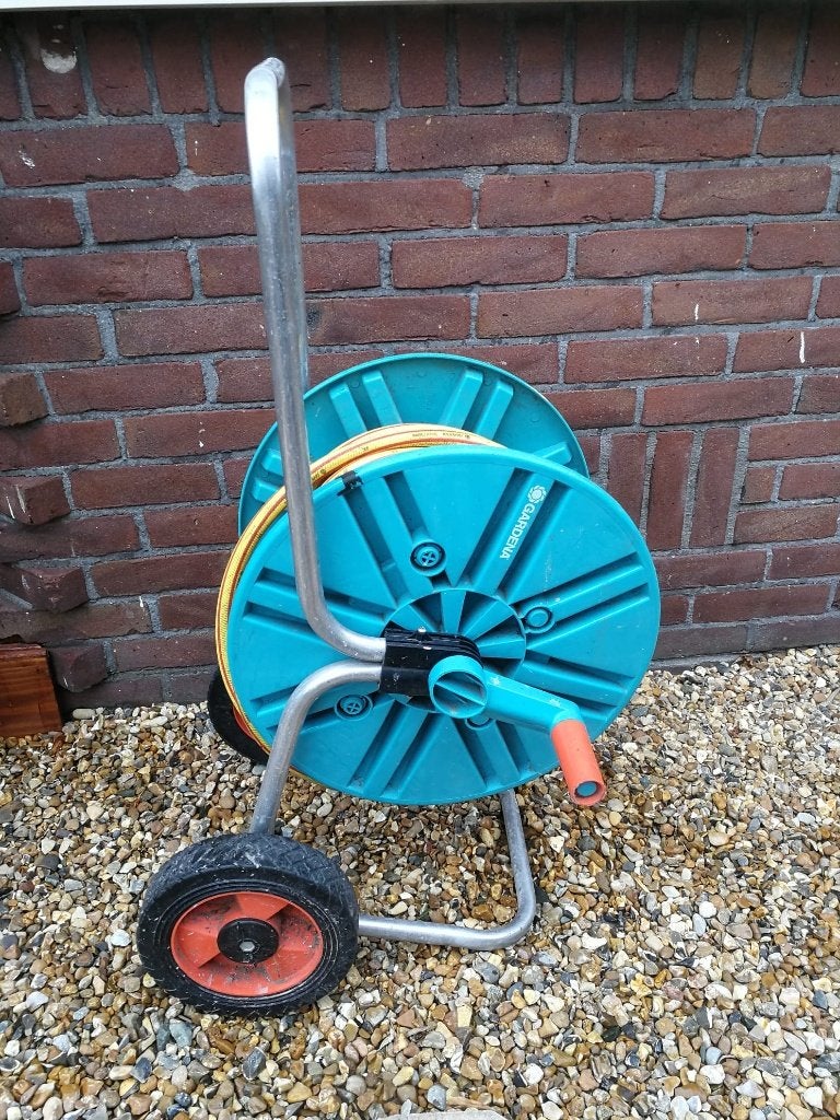 Harspel met slag, 20 meter, Ophalen, Tuinslang