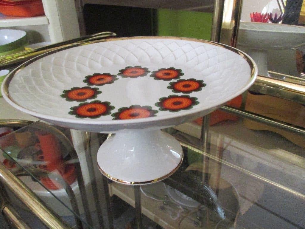 Bavaria porselein jaren 70 design schaal op voet retro 1970s, Bavaria, Gebruikt, ?, Schaal of Schalen