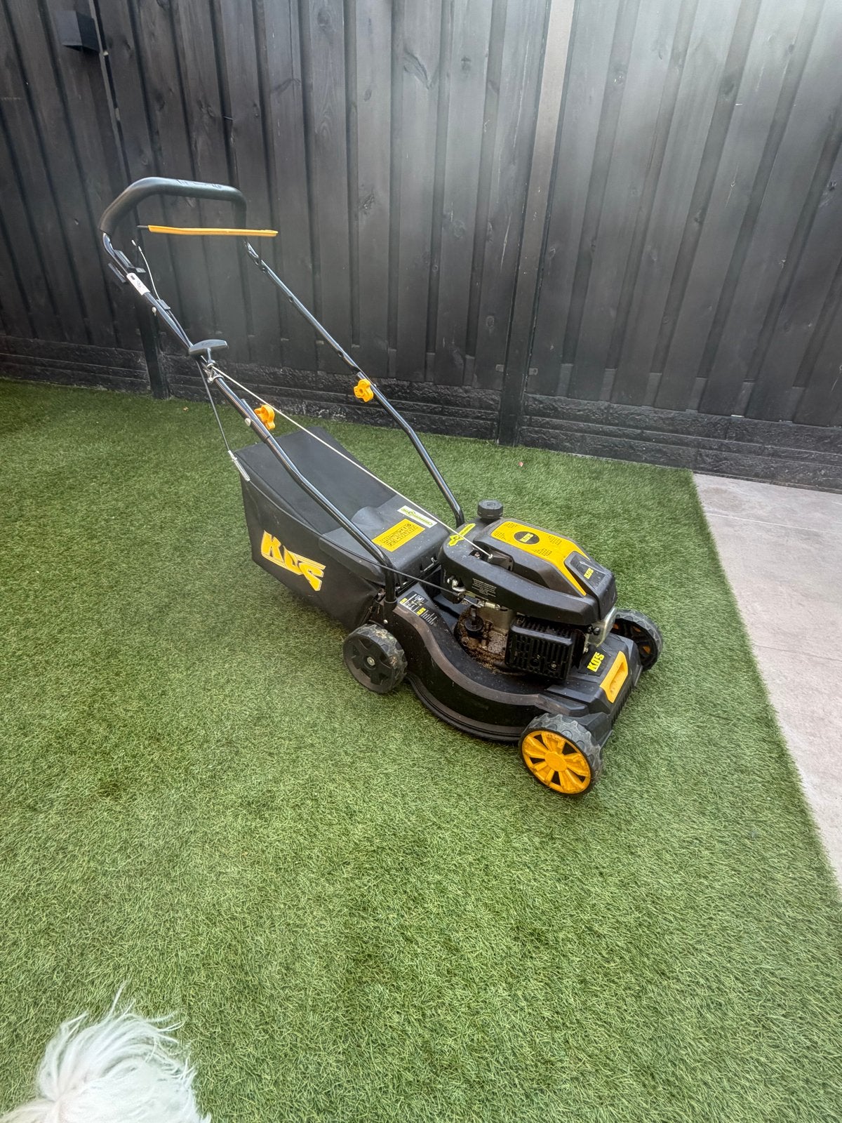 KOS Cirkelmaaier Benzine BM40 80CC - Zo goed als nieuw, Ophalen, Cirkelmaaier, Zo goed als nieuw, 40 t/m 49 cm