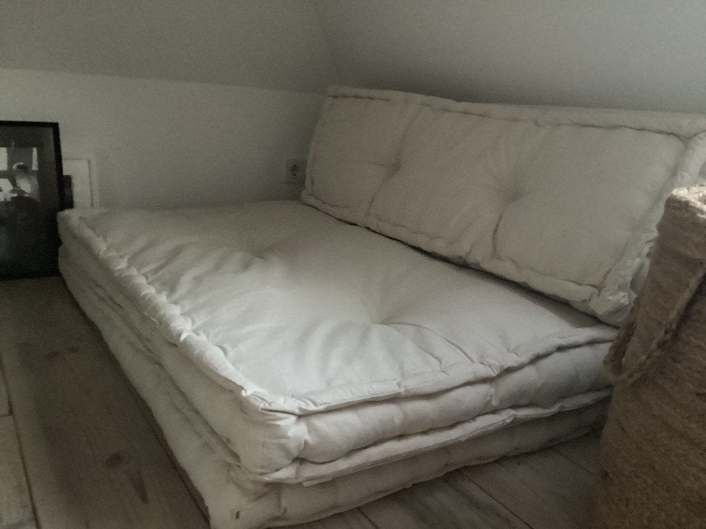 Palletkussenset x2 van Karwei crèmekleurige, Ophalen, 200 cm of meer, 50 tot 100 cm, Zo goed als nieuw