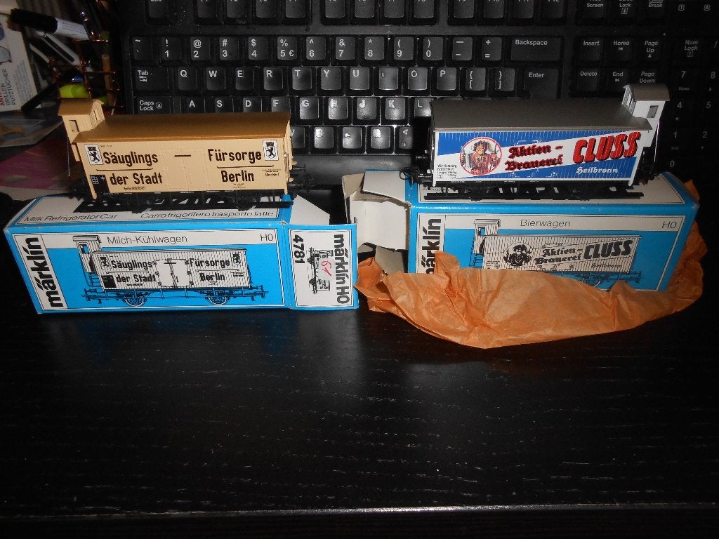 Märklin 4780 en 4781, 2 Länderbahn goederenwagons, Hobby en Vrije tijd, Wisselstroom, Treinset, Nieuw, Ophalen of Verzenden