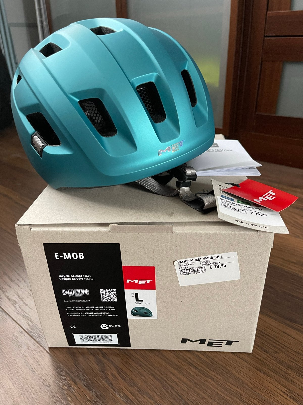 MET E-MOB Fietshelm - Maat L (58-61 cm) - Nieuw, Ophalen of Verzenden, Nieuw, L, Heer of Dame