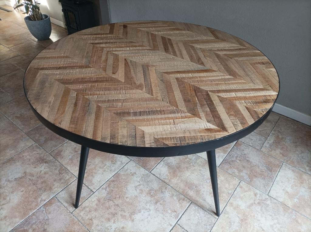 Mooie ronde eettafel te koop in prijs verlaagd, Ophalen, Zo goed als nieuw, 100 tot 150 cm, 100 tot 150 cm