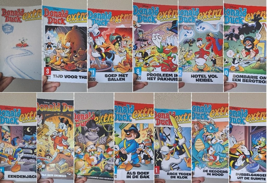 donald duck extra en specials abonnee in goede staat, Meerdere stripboeken, Ophalen of Verzenden, Gelezen