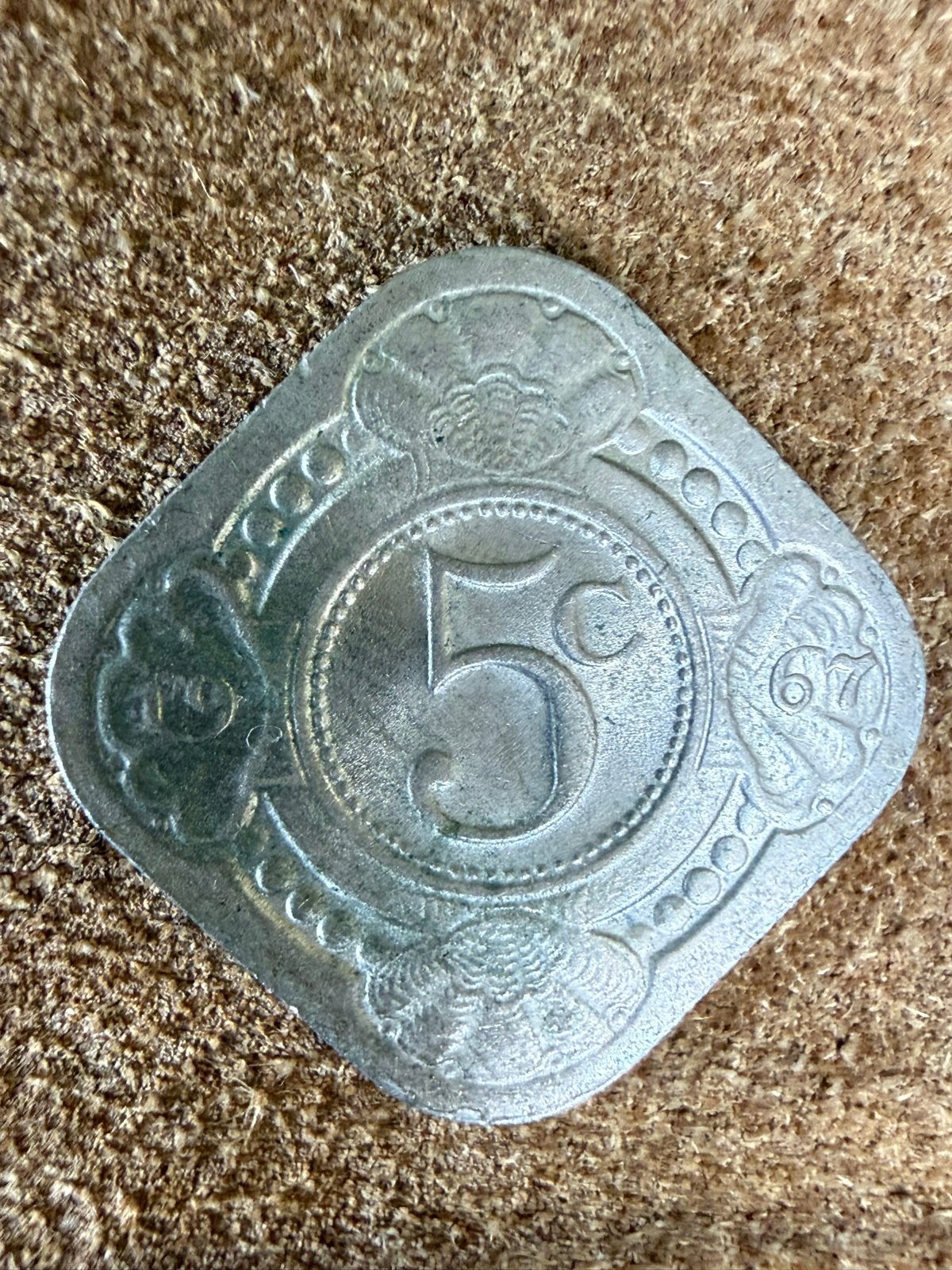 Zeldzame 5 Cent Nederlandse Antillen Munt, Ophalen of Verzenden, Gestempeld