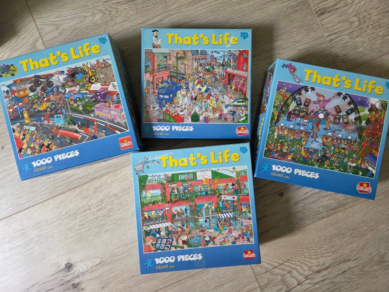 4x That's Life Goliath Puzzels 1000 Stukjes, Ophalen, 500 t/m 1500 stukjes, Gebruikt, Legpuzzel
