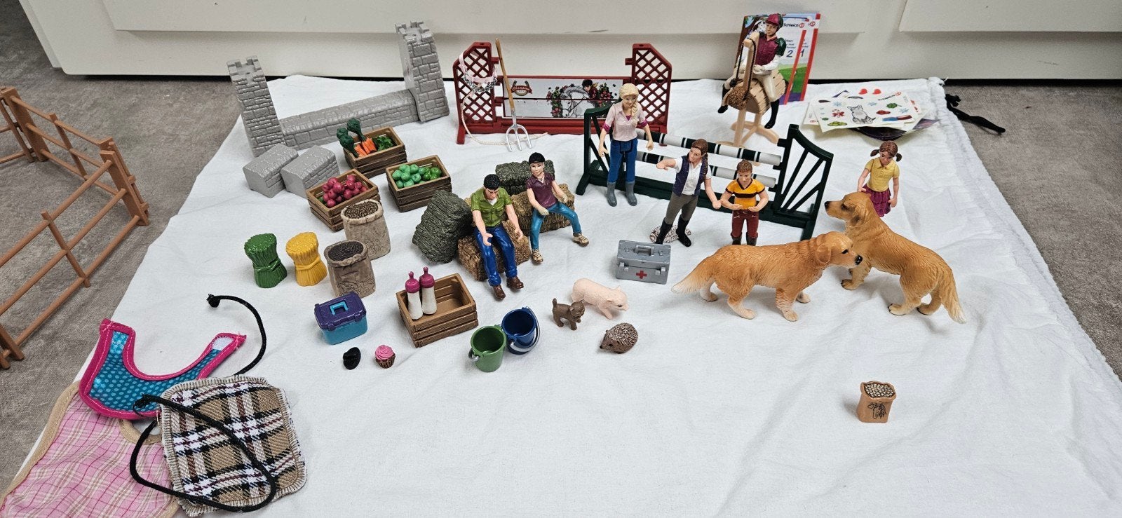 Schleich boerderij en dieren figuren - losse onderdelen, Ophalen of Verzenden, Gebruikt