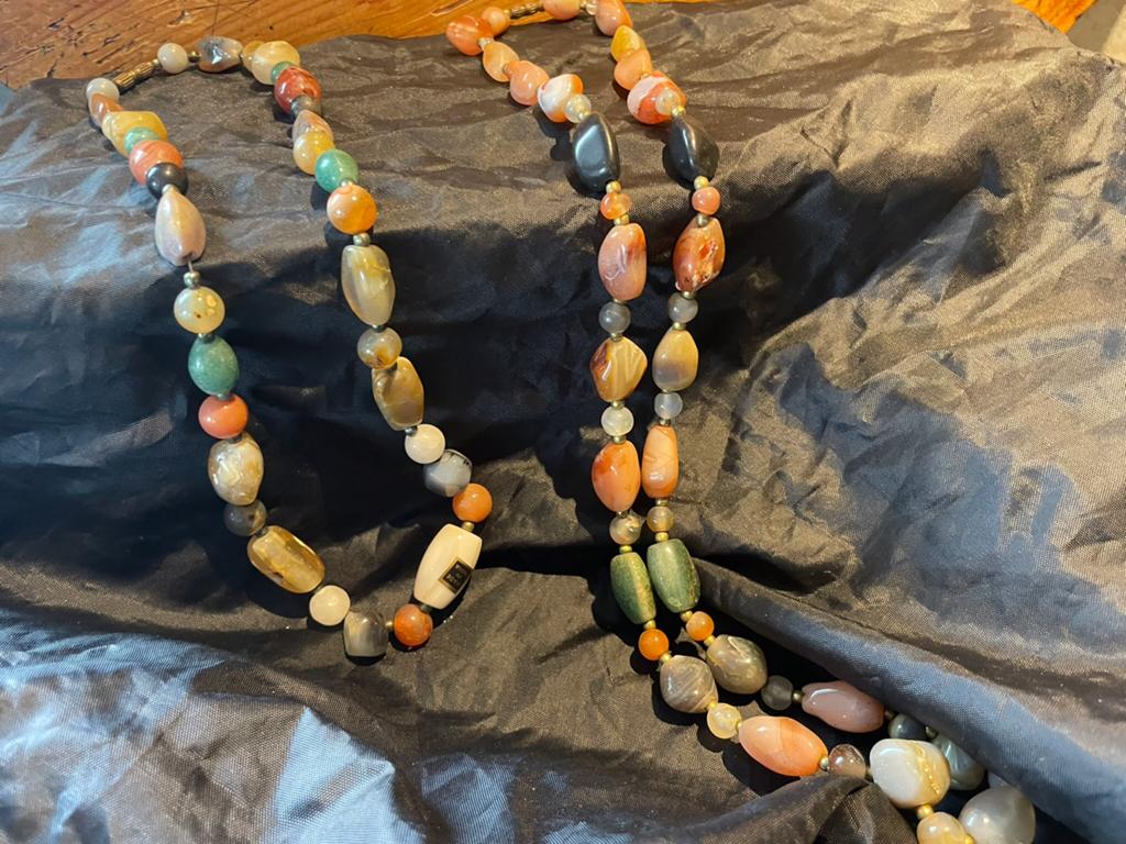 Collier edelsteen, Sieraden, Tassen en Uiterlijk, Kettingen, Ophalen of Verzenden, Zo goed als nieuw, Steen of Mineraal