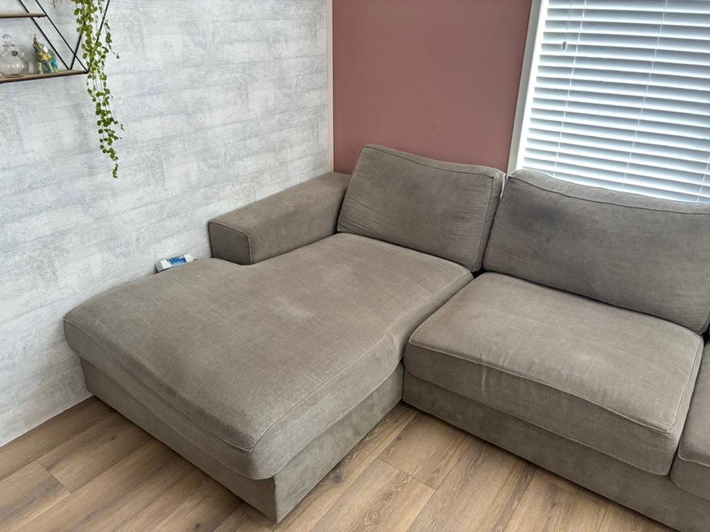 Comfortabele hoekbank ophalen zaterdag 23 mei, Huis en Inrichting, Ophalen, Gebruikt, Hoekbank, 300 cm of meer