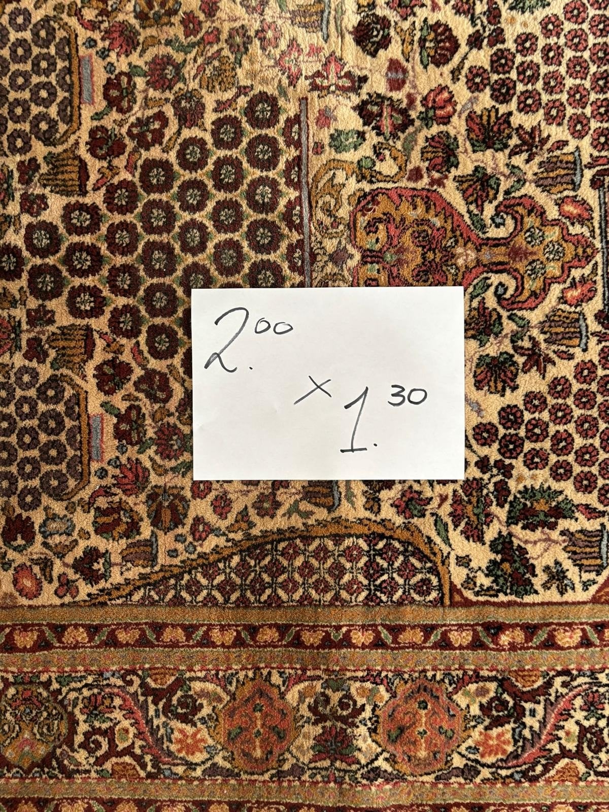 Prachtig Perzisch tapijt - 200x130 cm, Ophalen, Rood, Gebruikt, 100 tot 150 cm