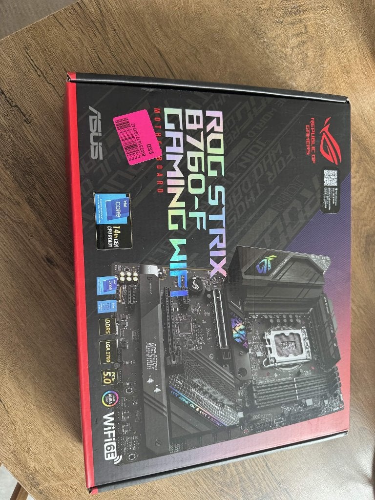 AsusROG Strix B760F GAMING WIFI Moederbord, Computers en Software, Moederborden, Nieuw, Ophalen of Verzenden, ATX, DDR5