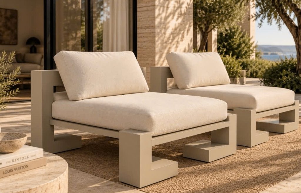 Borek design loungefauteuils, Ophalen, Zo goed als nieuw, Aluminium