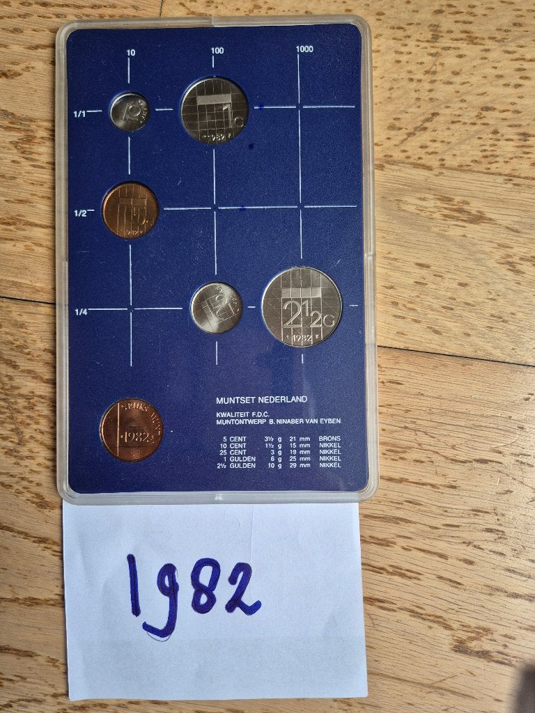 FDC Muntset Nederland 1982, Verzenden, Koningin Beatrix, Overige waardes, Setje