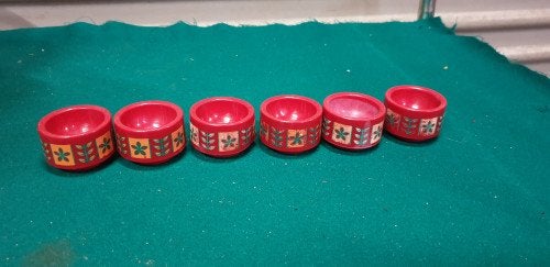 eierdoppen retro rood, Verzamelen, Retro, Ophalen of Verzenden