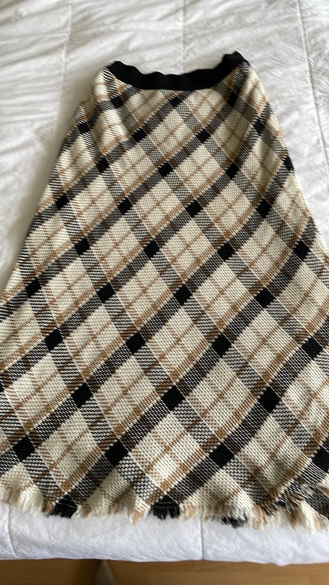 Caroline Biss geruite rok bruininten  40, Kleding | Dames, Maat 38/40 (M), Bruin, Verzenden, Zo goed als nieuw
