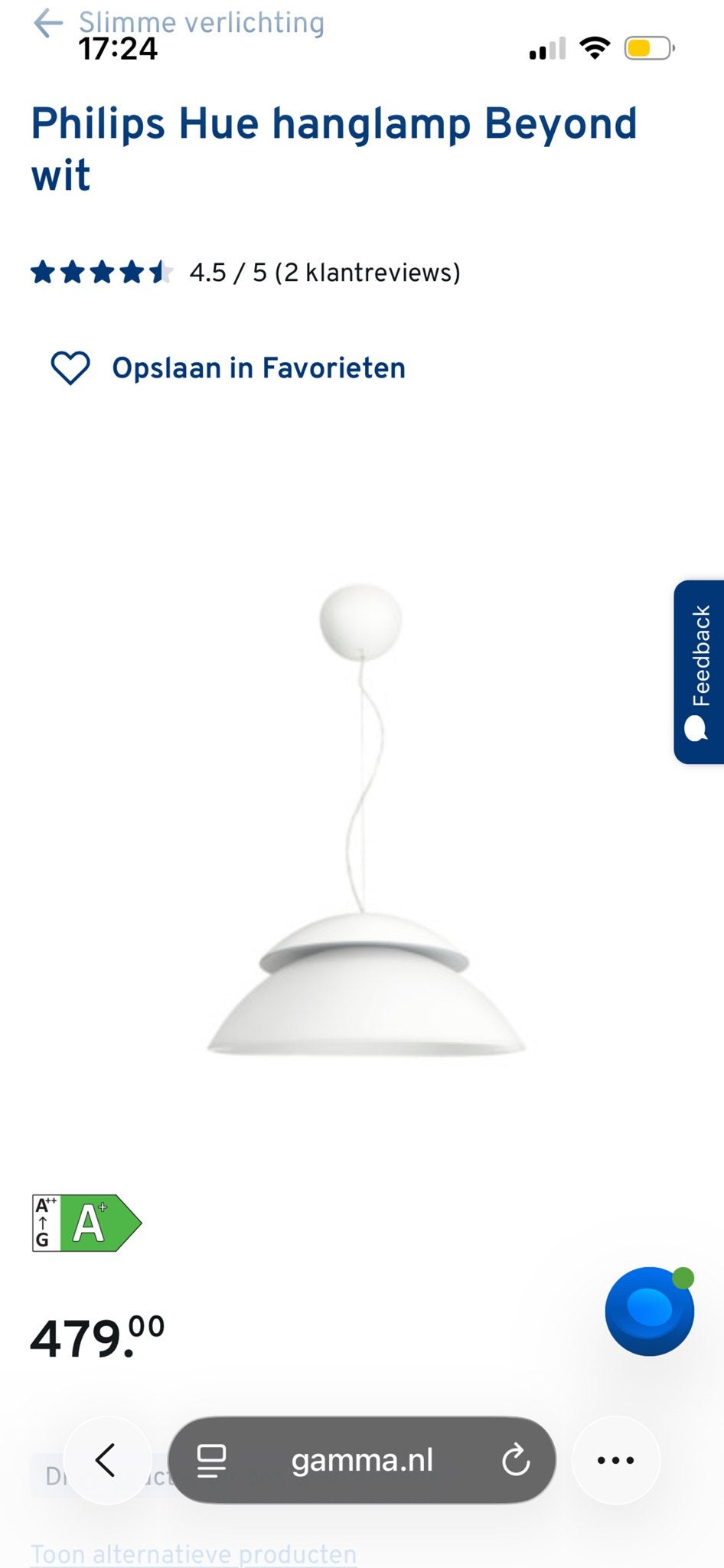 Philips Hue hanglamp Beyond wit NIEUW, Ophalen, Nieuw, Metaal, Overige fittingen