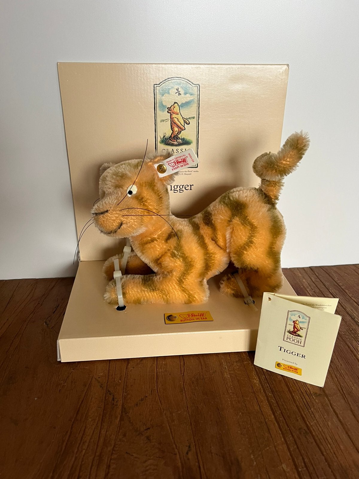 Steiff 651656 Teigetje Tigger Classic Pooh 2000 - wit label, Verzenden, Winnie de Poeh of vrienden, Nieuw, Knuffel