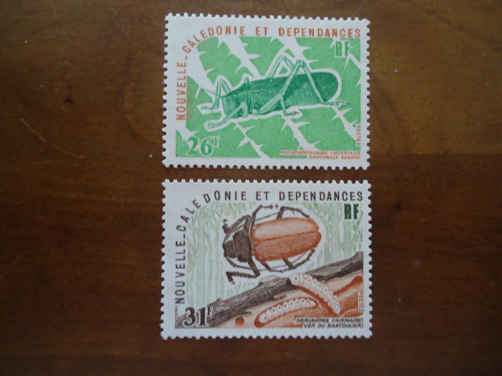 Insecten Nieuw Caledonië 1977, mi. 589-90 postfris, Ophalen of Verzenden, Postfris, Dier of Natuur