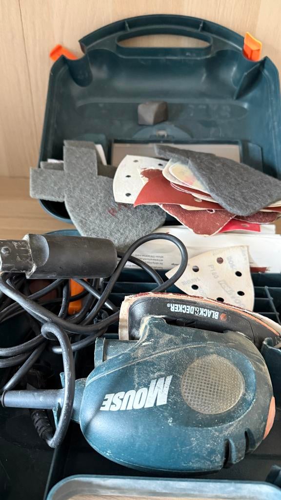 Diverse schuurmachines met accessoires, Ophalen, Gebruikt, Minder dan 600 watt, Overige typen