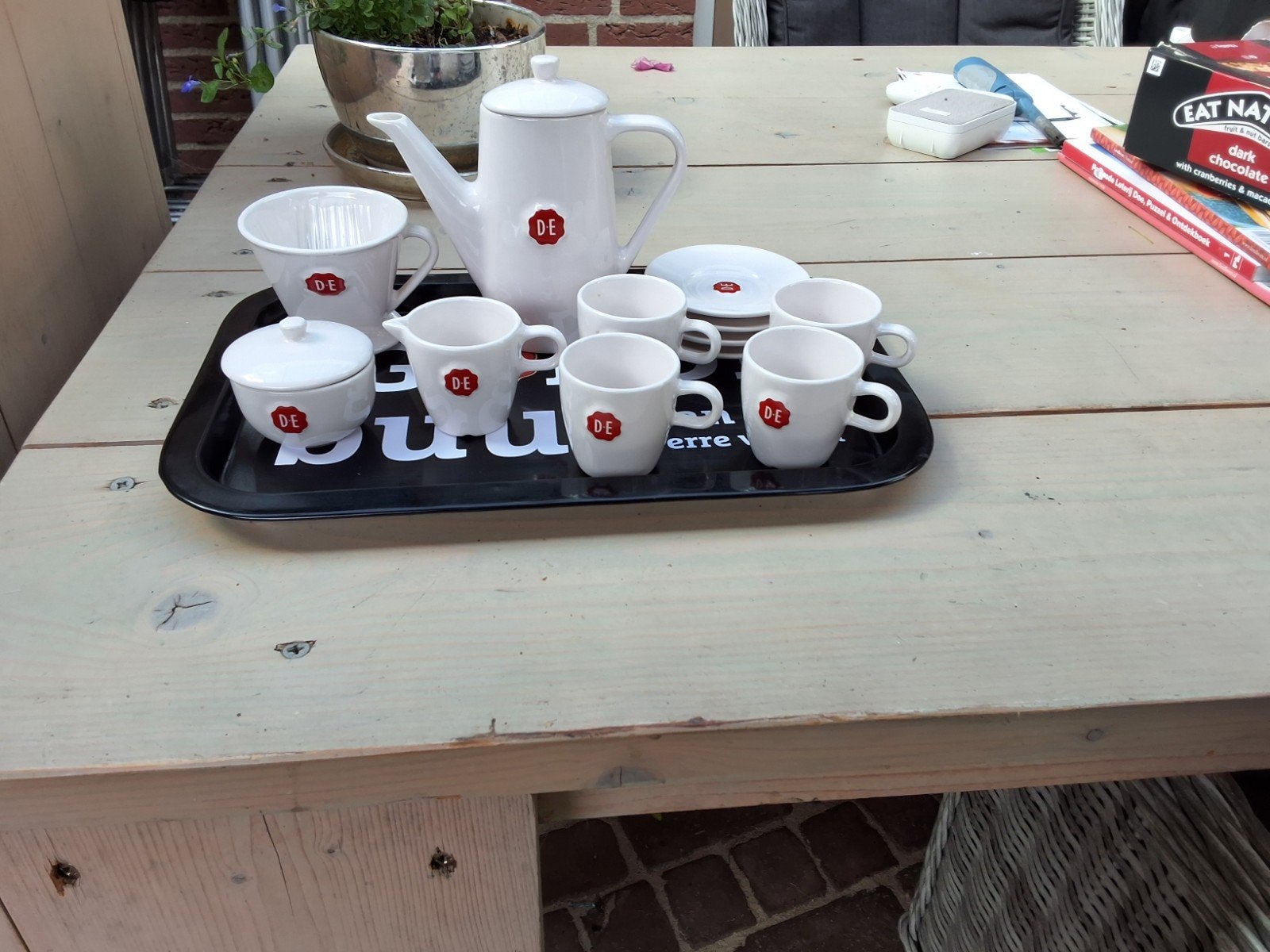 DE kinder Servies Set - Koffie/Thee Servies met Dienblad, Gebruikt, Overige merken, Keramiek, Vintage